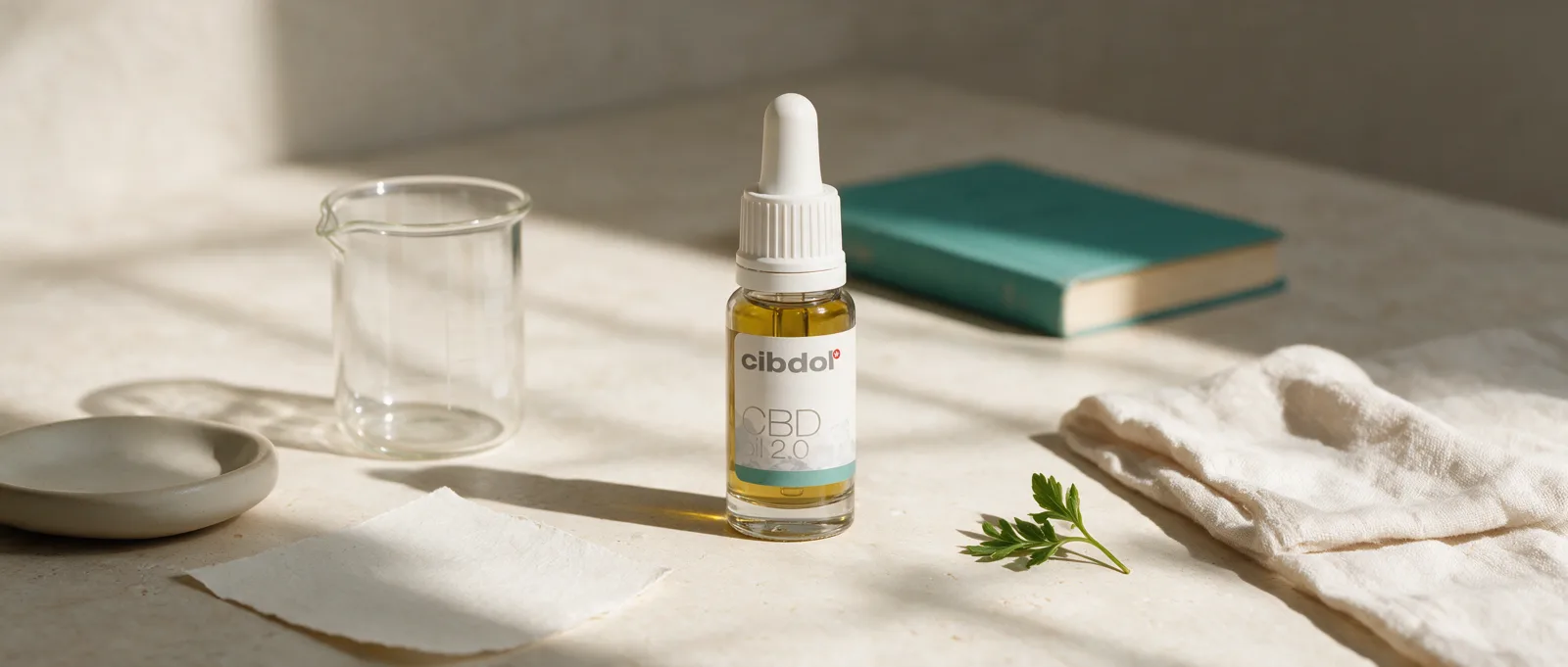 Still life with a Cibdol product introducing 2-AG (2-Arachidonoylglycerol): The Second Major Endocannabinoid