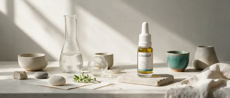 Still life with a Cibdol product introducing CBD Alongside Other Supplements