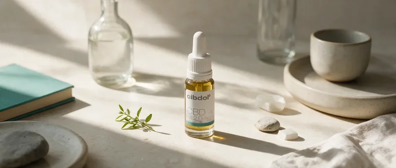 Still life with a Cibdol product introducing CB1 Receptor