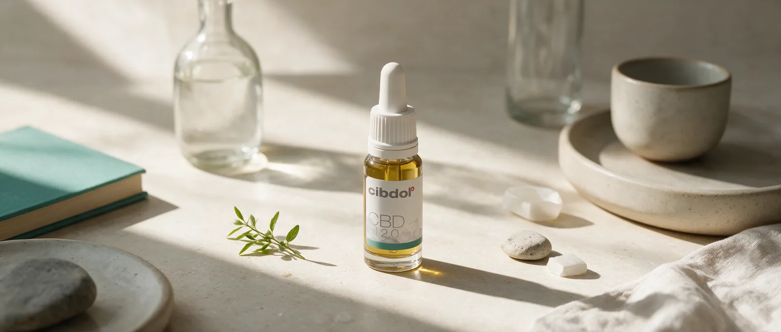 Still life with a Cibdol product introducing CB1 Receptor