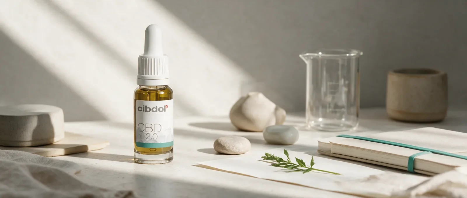Still life with a Cibdol product introducing CBC vs CBD: The Real Difference