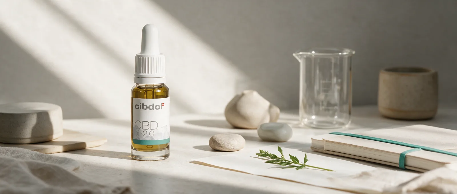 Still life with a Cibdol product introducing CBC vs CBD: The Real Difference