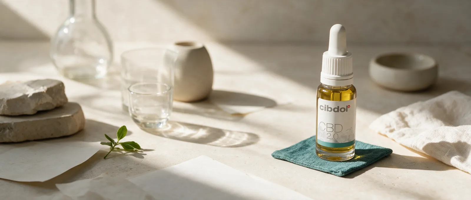 Still life with a Cibdol product introducing CBD and Driving: Three Separate Questions