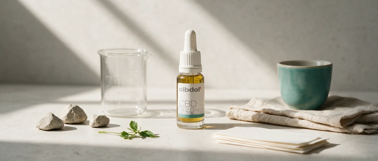 Still life with a Cibdol product introducing CBD and Drug Tests, Explained Honestly