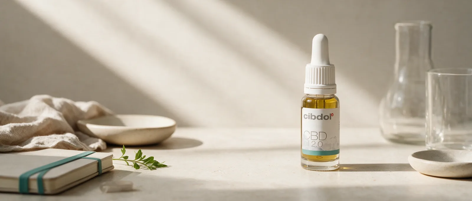 Still life with a Cibdol product introducing CBD Oil on the UK High Street