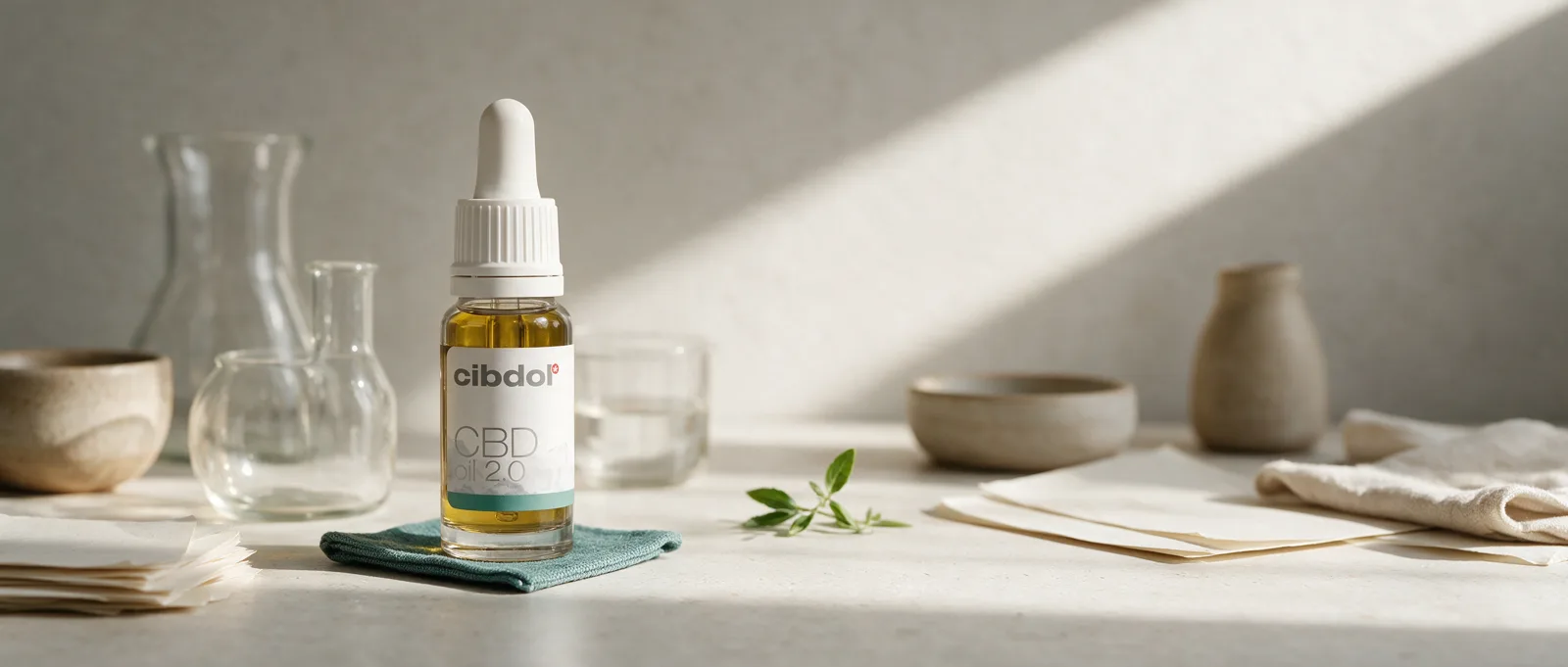 Still life with a Cibdol product introducing CBD vs THC and the Wider Family