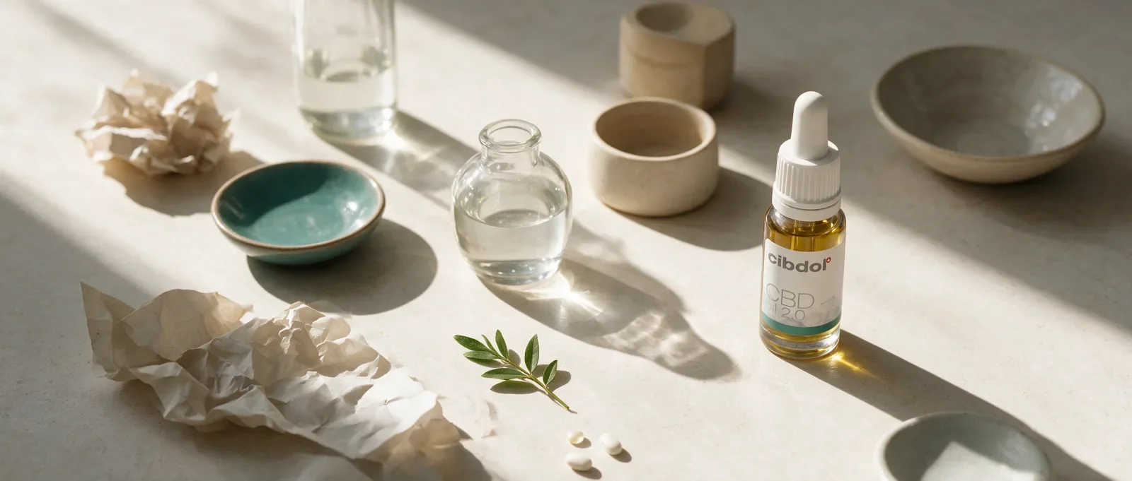Still life with a Cibdol product introducing CBDA: The Acid Form Hemp Actually Makes