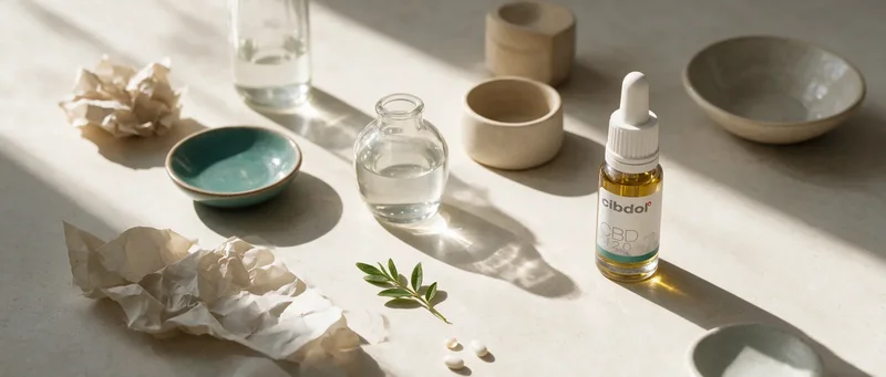 Still life with a Cibdol product introducing CBDA: The Acid Form Hemp Actually Makes