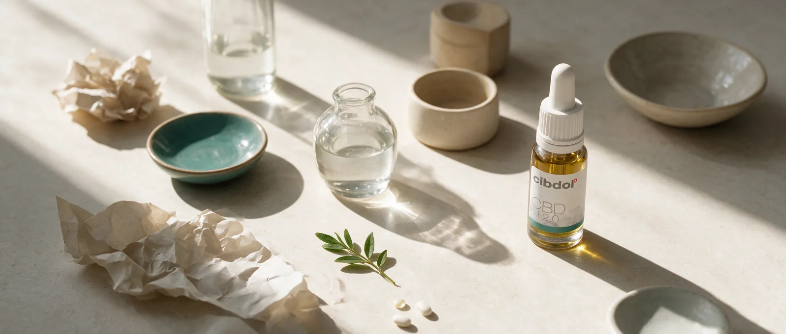 Still life with a Cibdol product introducing CBDA: The Acid Form Hemp Actually Makes