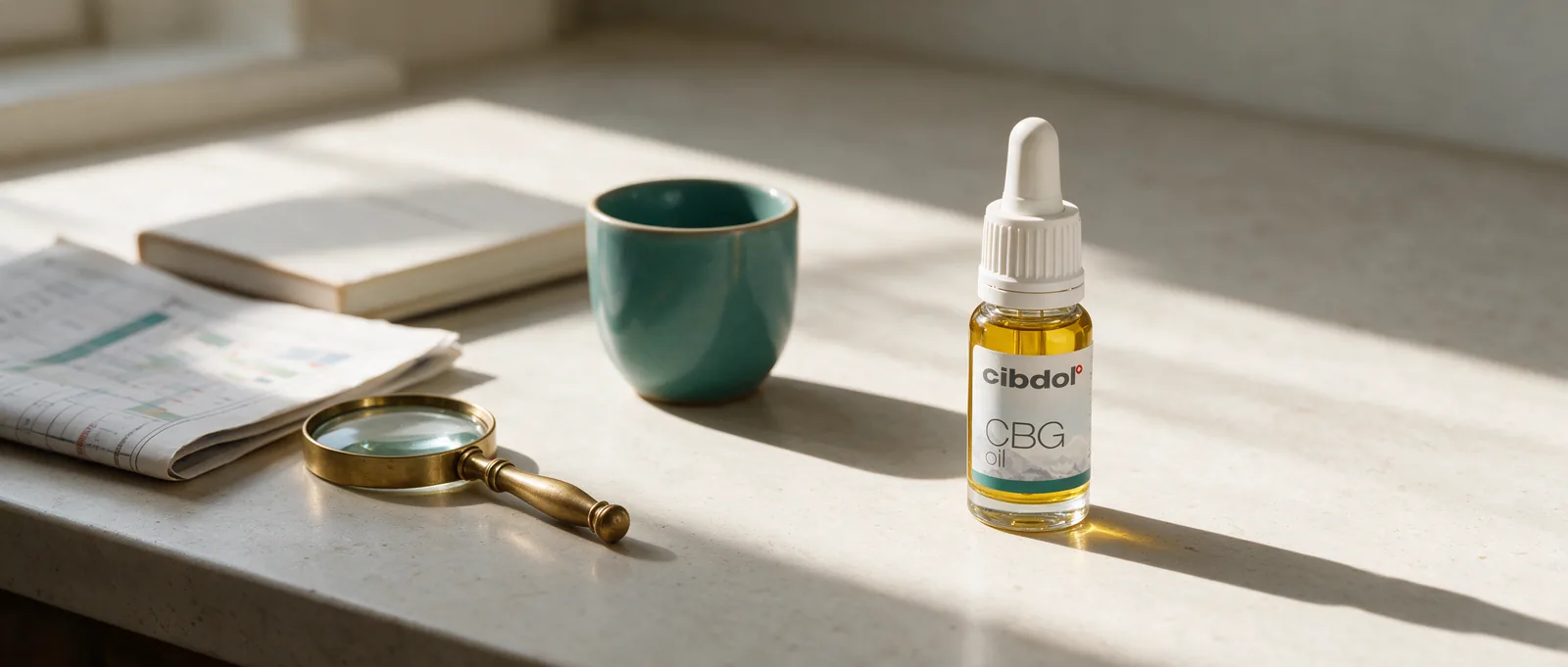 Still life with a Cibdol product introducing Does CBG Make You Sleepy