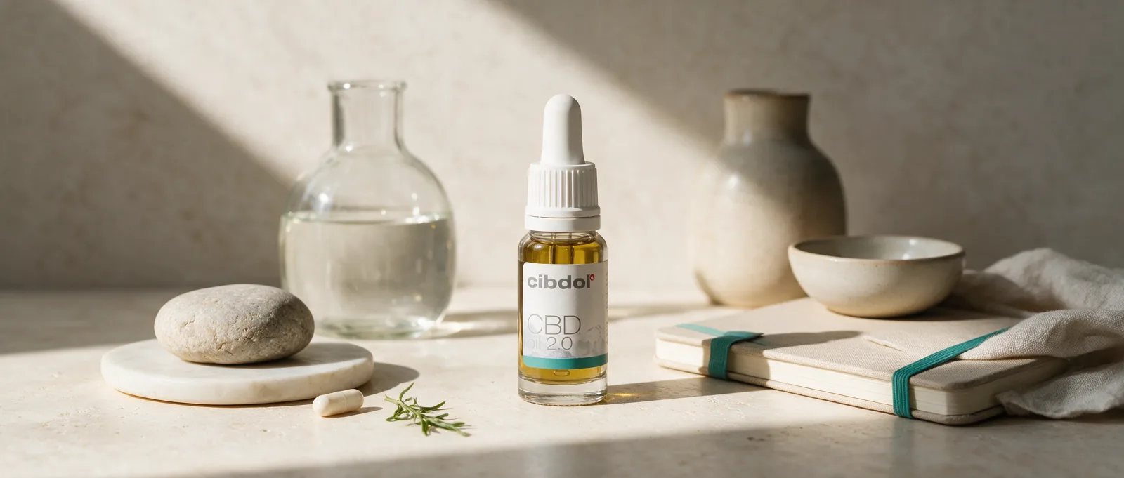 Still life with a Cibdol product introducing CYP450: The Enzymes That Process Cannabidiol
