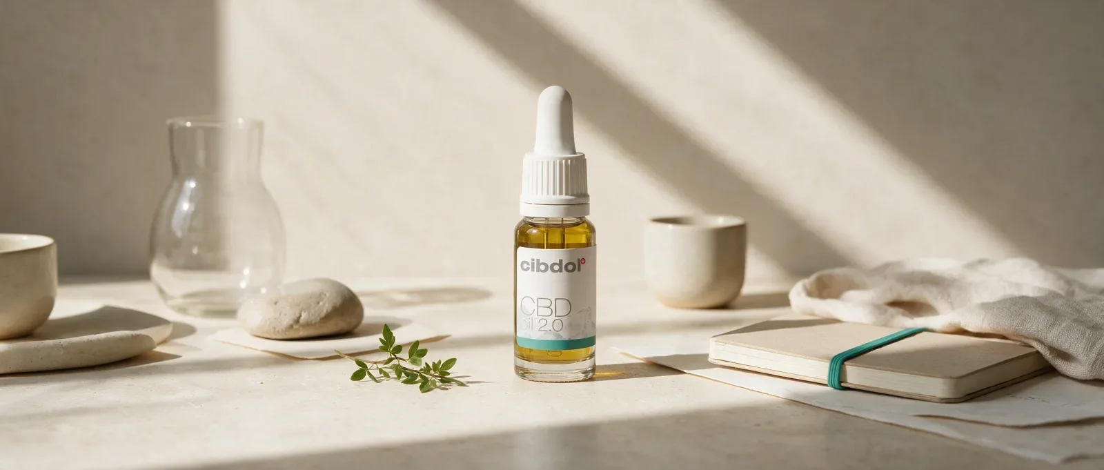 Still life with a Cibdol product introducing Decarboxylation: How CBDA Becomes CBD