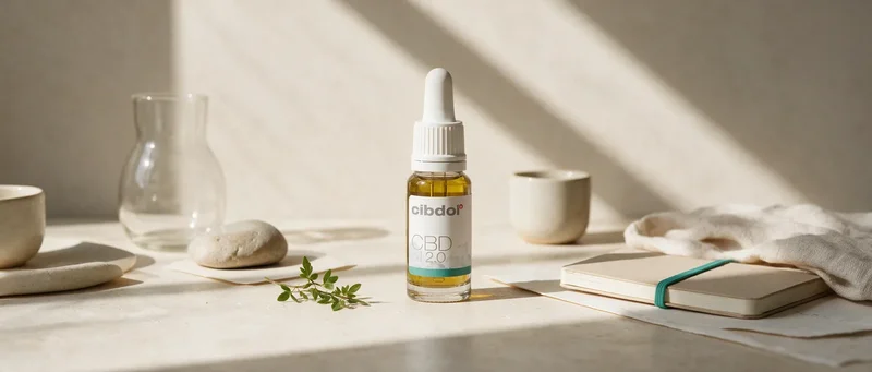 Still life with a Cibdol product introducing Decarboxylation: How CBDA Becomes CBD