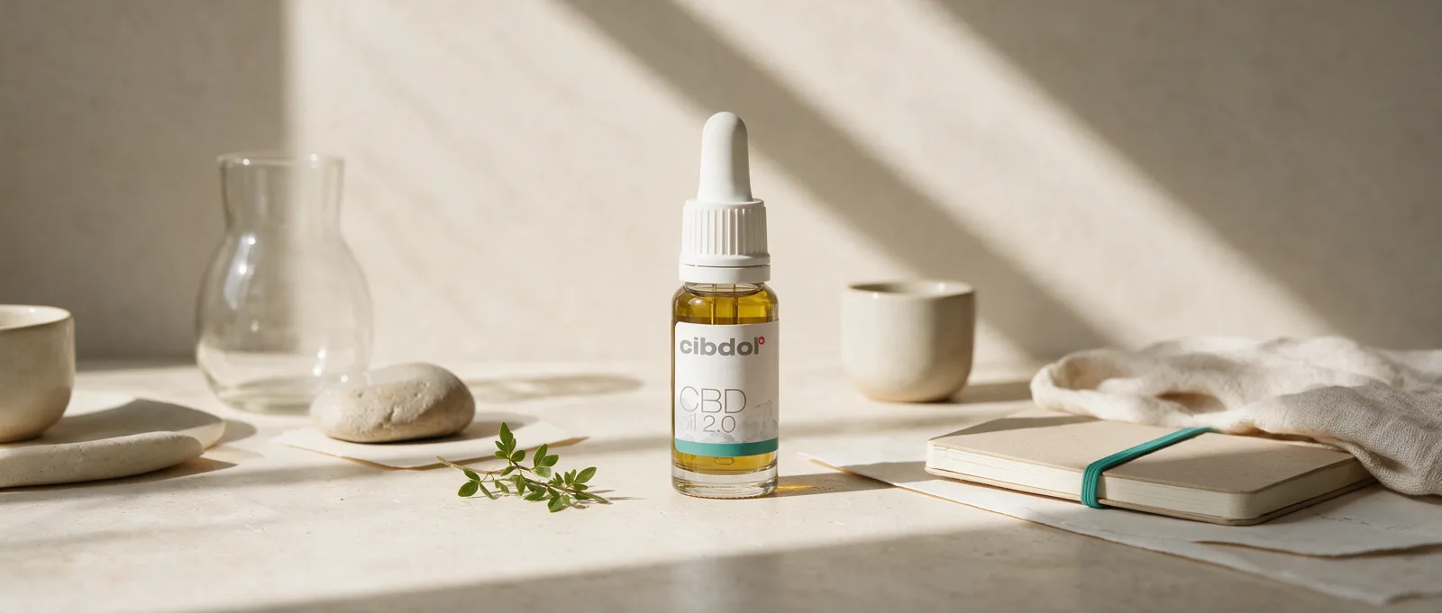 Still life with a Cibdol product introducing Decarboxylation: How CBDA Becomes CBD