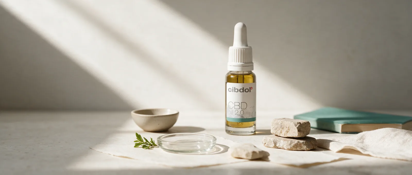Still life with a Cibdol product introducing Hemp Oil: Two Products, One Name