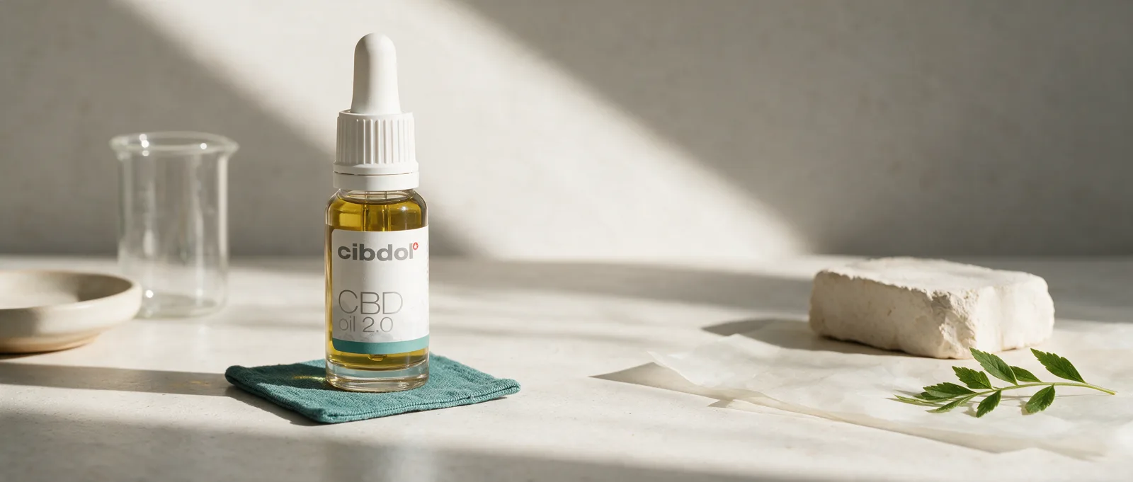 Still life with a Cibdol product introducing Hemp vs Cannabis: One Species Explained