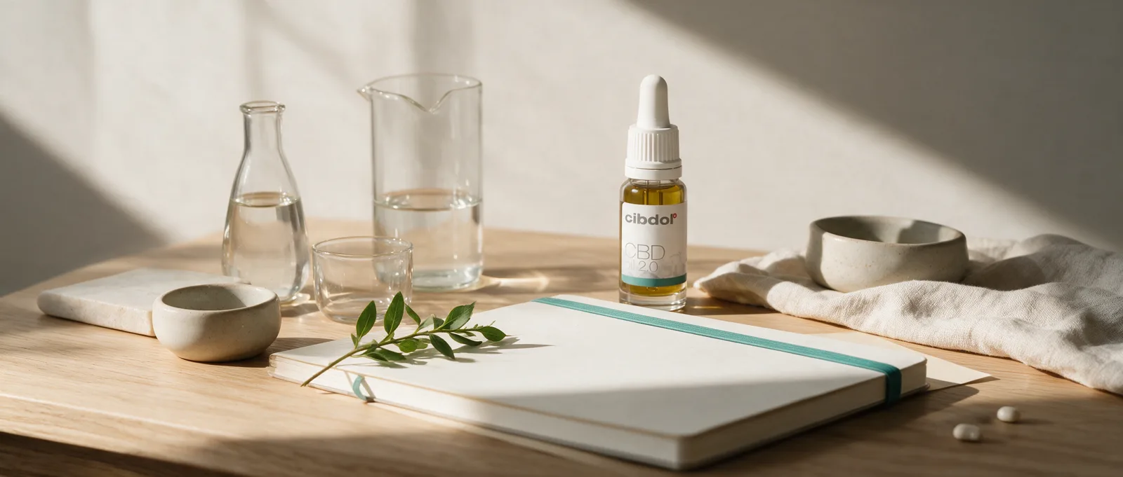 Still life with a Cibdol product introducing How to Store CBD Oil Properly
