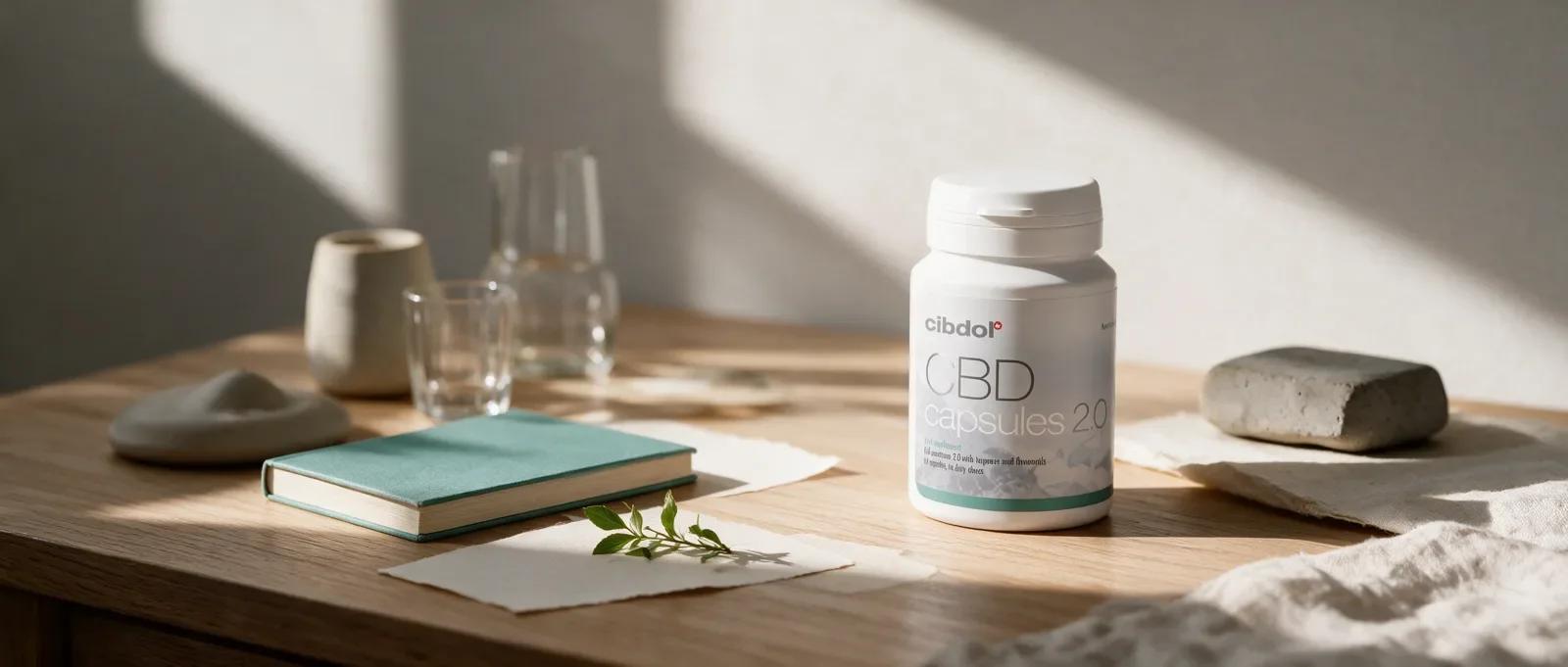Still life with a Cibdol product introducing Sublingual vs Oral: Two CBD Routes