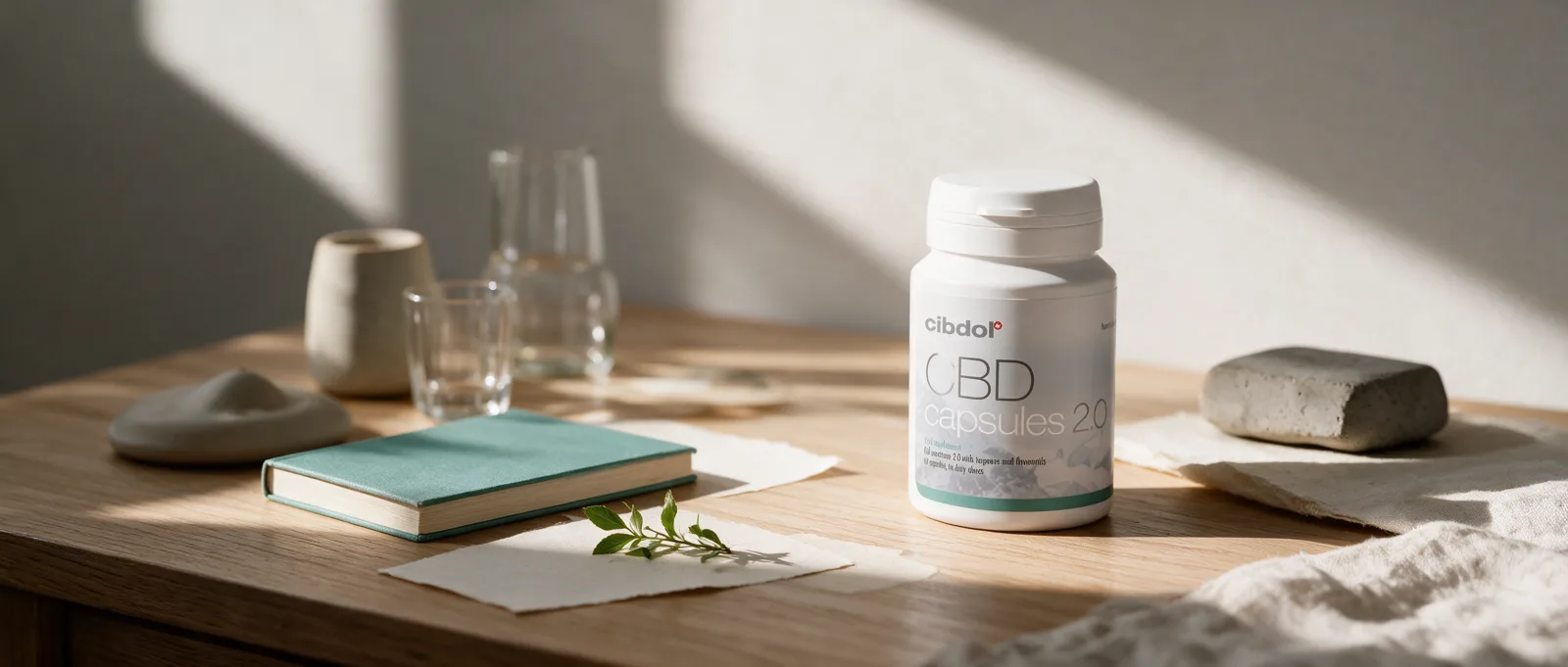 Still life with a Cibdol product introducing Sublingual vs Oral: Two CBD Routes