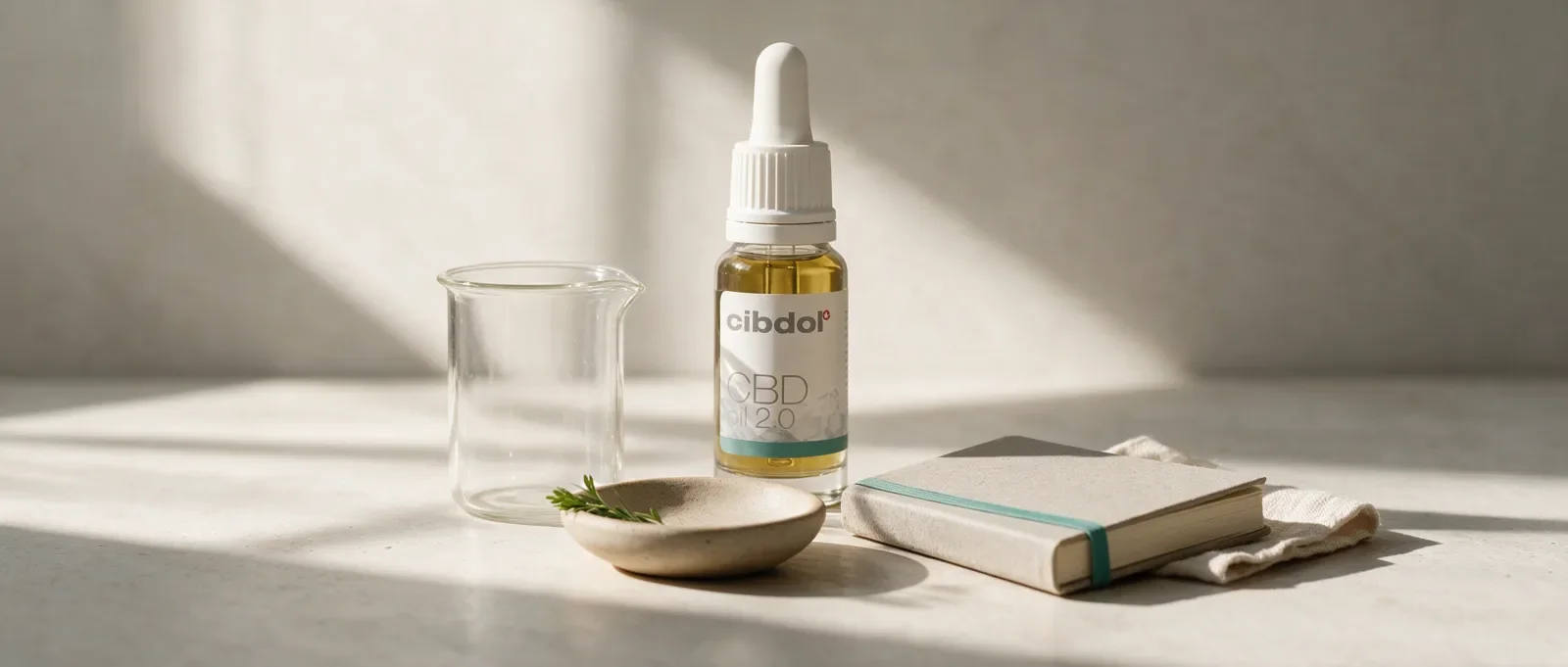 Still life with a Cibdol product introducing Terpene Chart: Aromas, Boiling Points, Sources