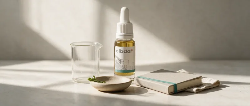 Still life with a Cibdol product introducing Terpene Chart: Aromas, Boiling Points, Sources