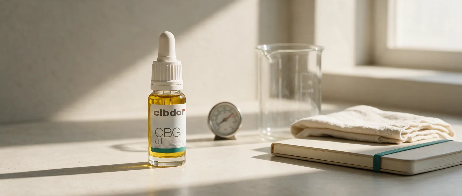 Still life with a Cibdol product introducing THCA vs THC: One Carboxyl Group