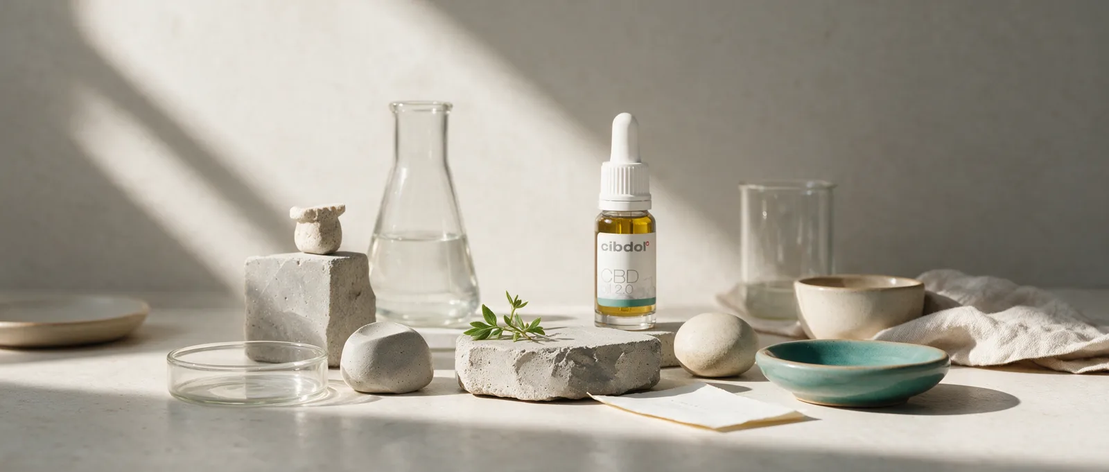 Still life with a Cibdol product introducing THCV: The Three-Carbon Cannabinoid
