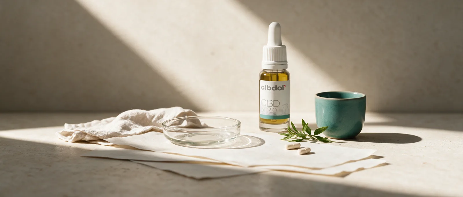 Still life with a Cibdol product introducing Flavones: The Herb and Flower Flavonoids