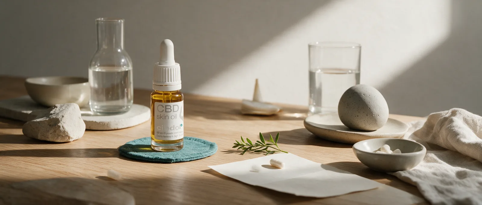 Still life with a Cibdol product introducing Flavonols: The Onion-Skin Plant Pigments