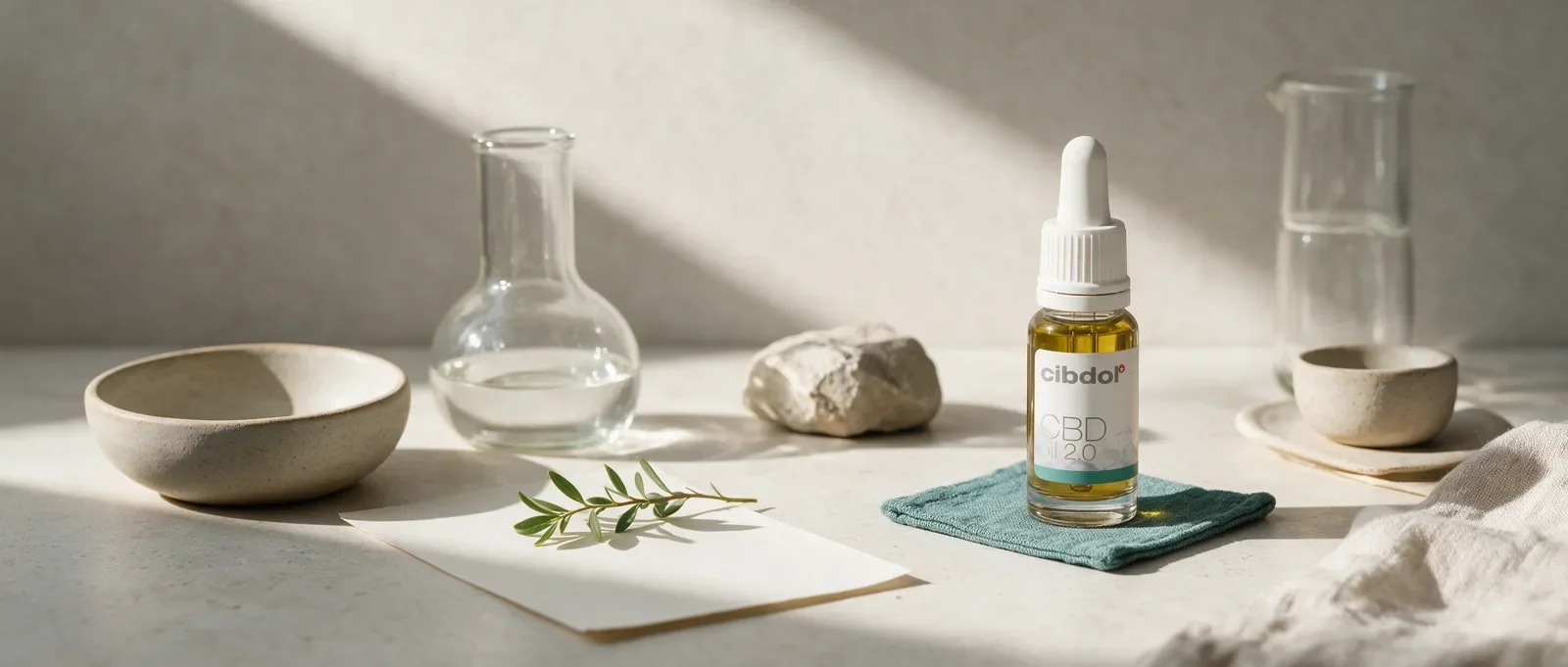 Still life with a Cibdol product introducing What Are Terpenes? The Plant Aroma Compounds