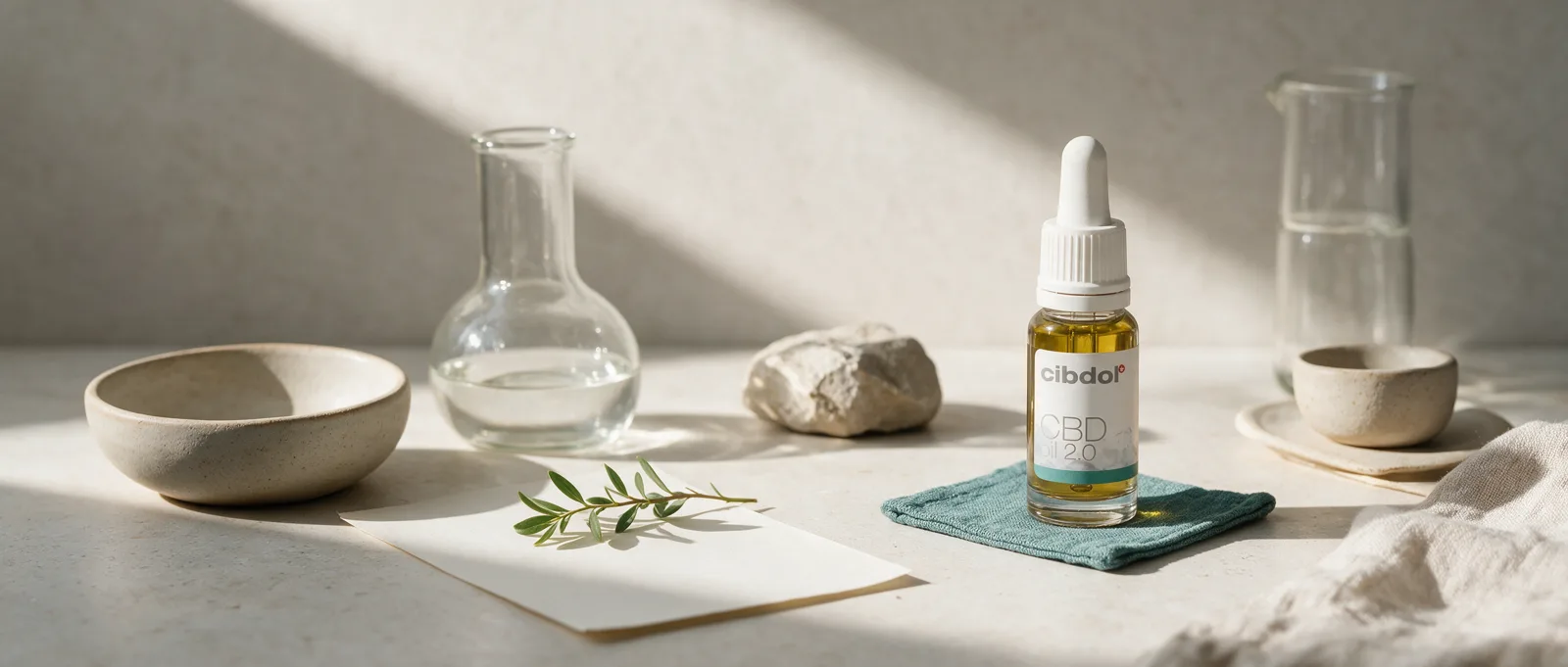 Still life with a Cibdol product introducing What Are Terpenes? The Plant Aroma Compounds