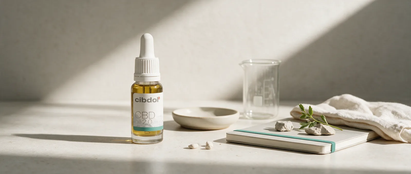 Still life with a Cibdol product introducing What Is A CBD Tincture?