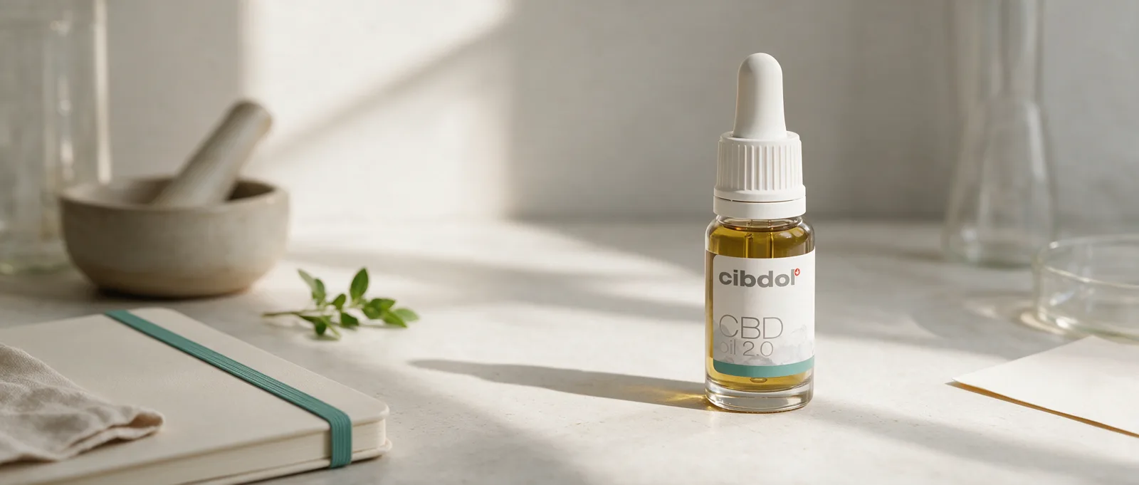 Still life with a Cibdol product introducing Caryophyllene: The Spice Terpene and CB2