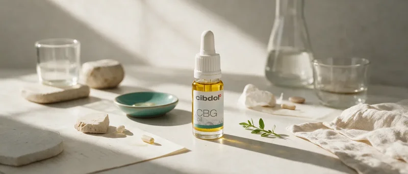 Still life with a Cibdol product introducing What Is CBG? Cannabigerol, the Mother Cannabinoid