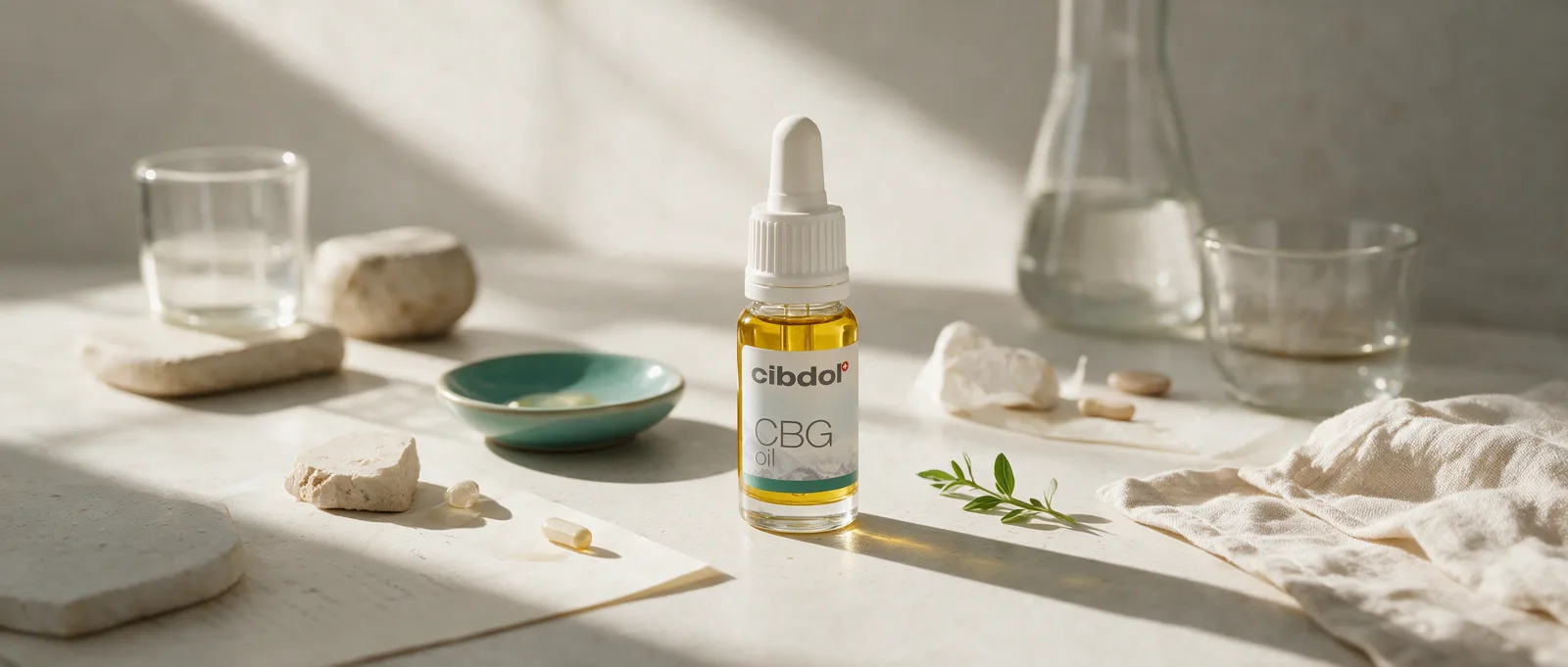 Still life with a Cibdol product introducing What Is CBG? Cannabigerol, the Mother Cannabinoid