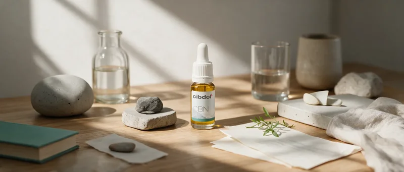 Still life with a Cibdol product introducing What Is CBN (Cannabinol)?