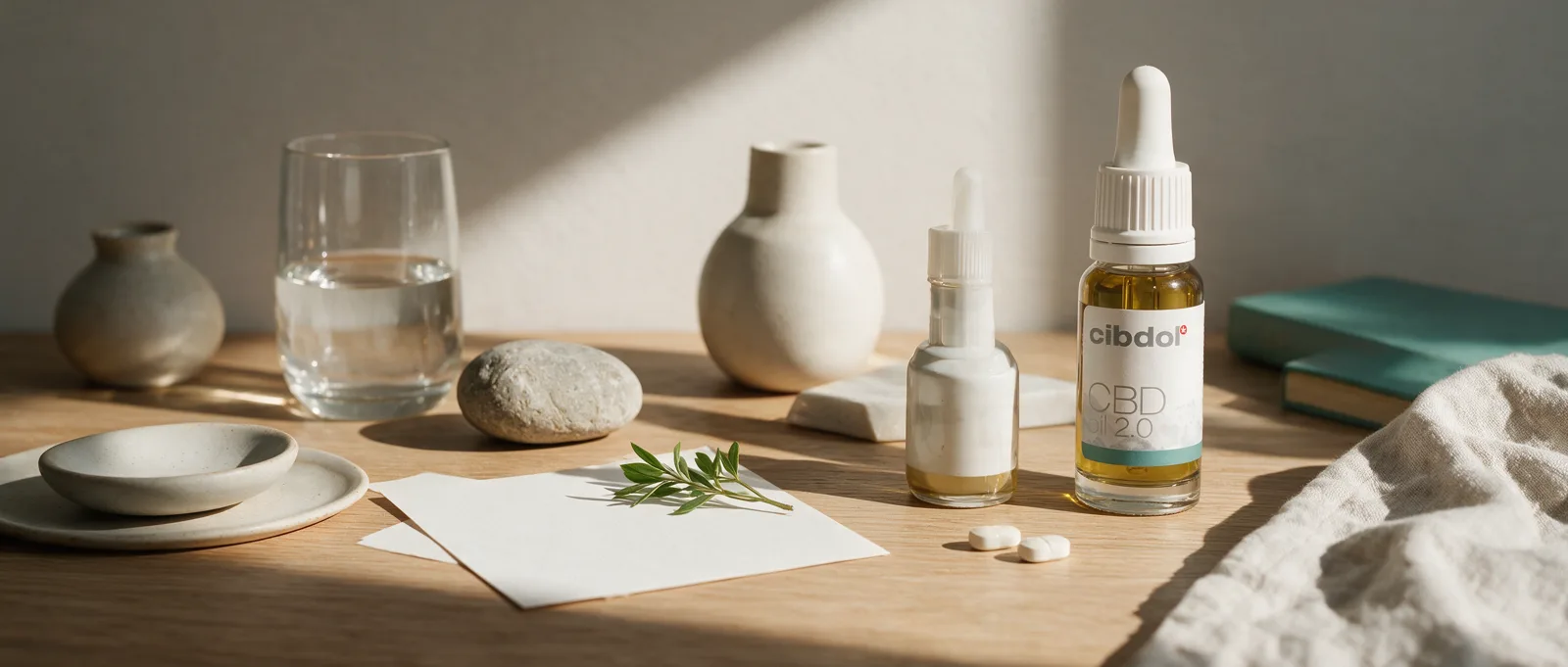 Still life with a Cibdol product introducing What Is Clinical Endocannabinoid Deficiency (CECD)?
