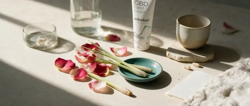 Still life with a Cibdol product introducing What Is Geraniol