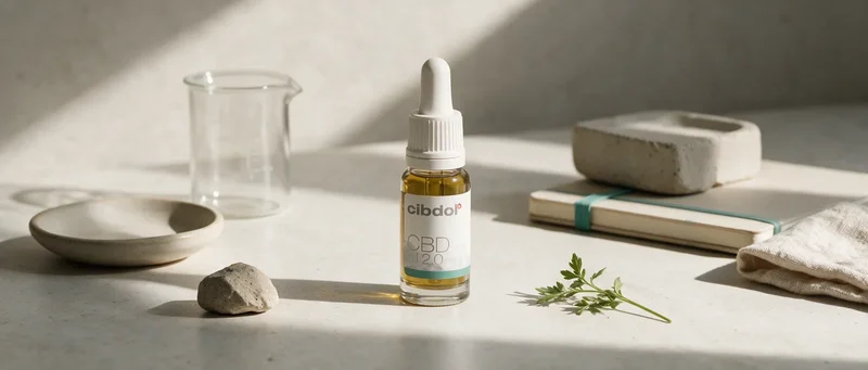 Still life with a Cibdol product introducing What Is Pinene? Chemistry, Isomers, and Aroma
