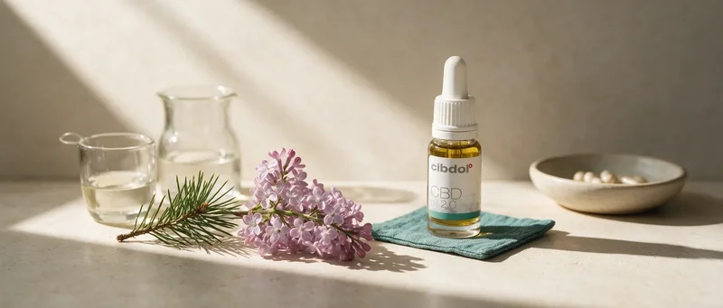 Still life with a Cibdol product introducing What Is Terpineol