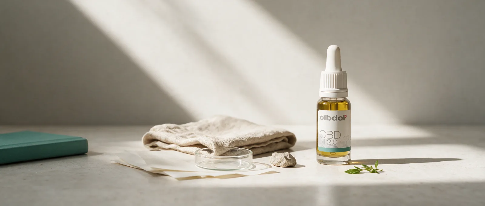 Still life with a Cibdol product introducing Which cannabinoids are psychoactive?